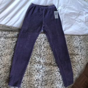 Microfiber light purple corduroy leggings